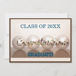 Brown Grattiss Student Studenten Balloon Inbjudningar