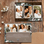 Brown Greenery Vintage 5 Photo Collage Julkort<br><div class="desc">Välkommen till vår fantastiska Brown Greenery-Vintage 5 Photo Collage-Helgdag Card, där vintage charm möter modern elegans. Den här designen har en berikad vattenfärgsgrej och subtilt elegant-kalligrafi med enkel typografi, som fångar kärnan av traditionell coziness- och rustic cottage core. Med en aning efterluft och ett streck av bekvämlighet för jordbruksföretaget visar...</div>