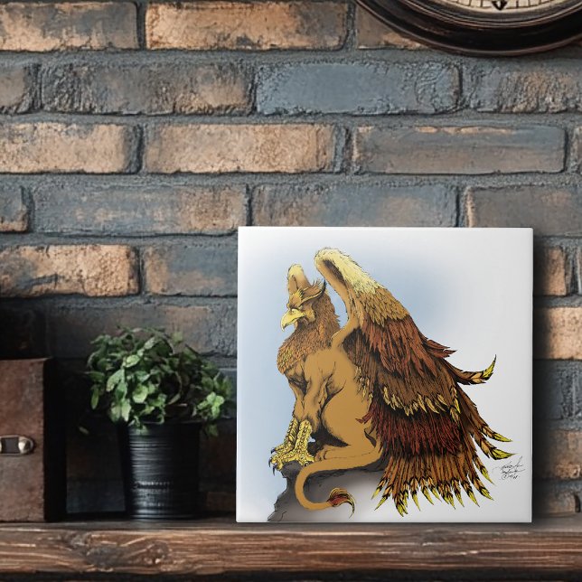 Brown Griffin Fantasy Kakelplatta (Skapare uppladdad)