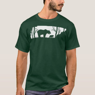 Brown Grizzly Bear Hunting - Tennessee map Hunter  T Shirt