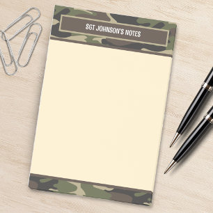 Brown & Grönt Camo Army Tatigue Camouflage Post-it Block