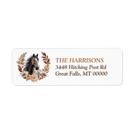 Brown Grulla Horse Autumn Wandeans Returadress Etikett