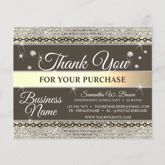 Brown Guld Diamond Tack for Order Jewelry (Framsida)