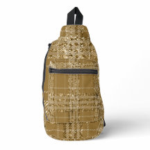 BROWN & GULD GLITTER LOOK PLAID MÖNSTER