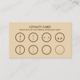 Brown Guld Loyalty Body Piercing Lojalitetskort