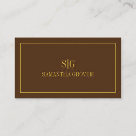 Brown Guld | Minimalistisk modern Professionell Visitkort