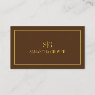 Brown Guld | Minimalistisk modern Professionell Visitkort