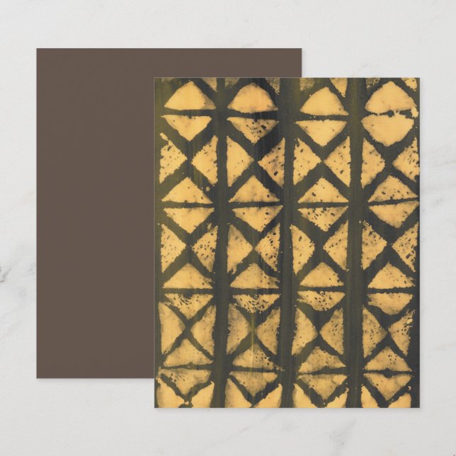 Brown Guld Tribal Mudcloth Abstrakt Scrapbook Pape (Fram/baksida)