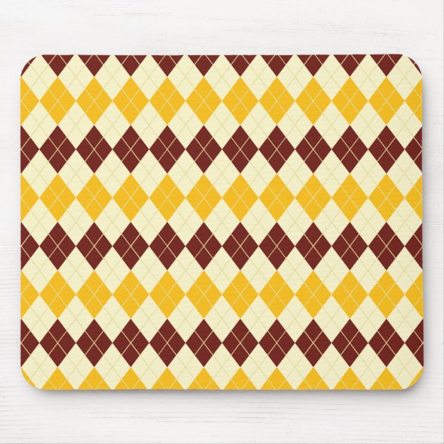 Brown - Gulten Scottish Tartan-Mönster Musmatta (Framsidan)