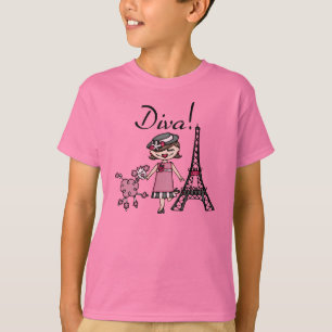 Brown Hair Diva T-shirt