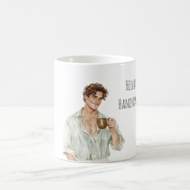 Brown Hair Man Cup Kaffemugg (Center)