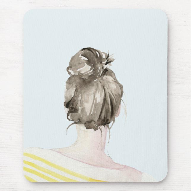 Brown Hair Top Knot Bun Musmatta (Framsidan)
