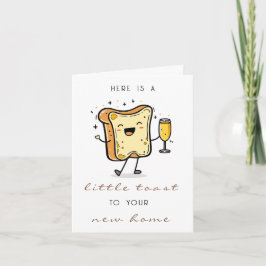 Brown Här är en skål för ditt nya hem Kort