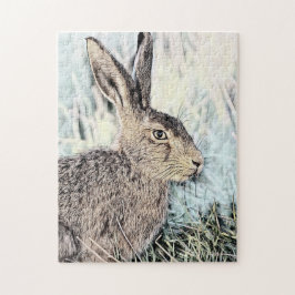 Brown Hare Puzzle Pussel