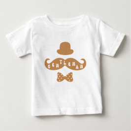 Brown Hat Mustache Avslappnad Pojke T-Shirt
