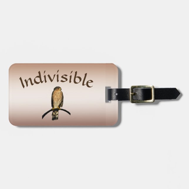 Brown Hawk Indivisible Luggage Tag Bagagebricka (Horisontell Framsida)