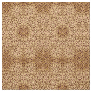 Brown Henna Snöre Skriv ut blomma Mönster Fabric Tyg