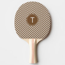 Brown Herringbone Anpassningsbar Ping Pong Paddle