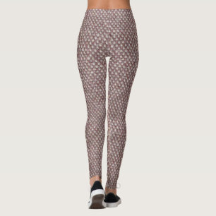 Brown Herringbone Mönster Leggings