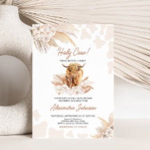 Brown Highland Cow Baby Shower