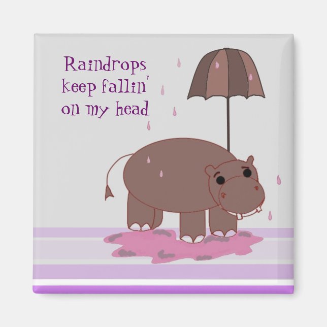 Brown Hippopotamus Magnet (Framsidan)