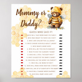 Brown honey nalle Games Mamma eller pappa? Poster