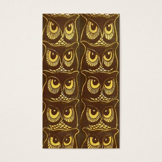 Brown Horned uggla Visitkort (Framsidan)