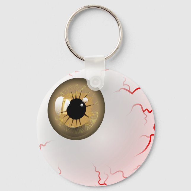 Brown Horror Eyeball Nyckelring (Framsida)