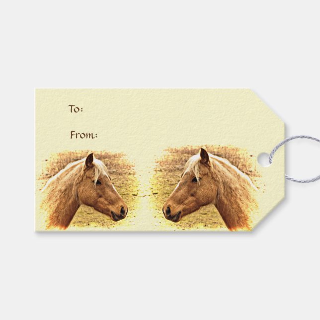 Brown Horse Animal Pack med Gift Märkres Presentetikett (Framsidan (Horisontell))