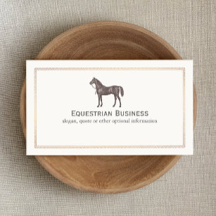 Brown Horse Equestrian Affärskort Visitkort