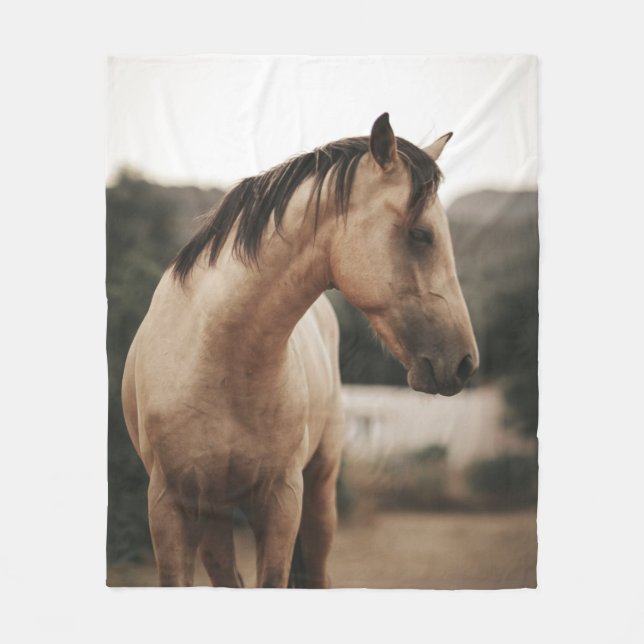 BROWN HORSE FLEECEFILT (Framsidan)