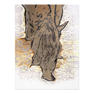 BROWN HORSE FOTOTRYCK