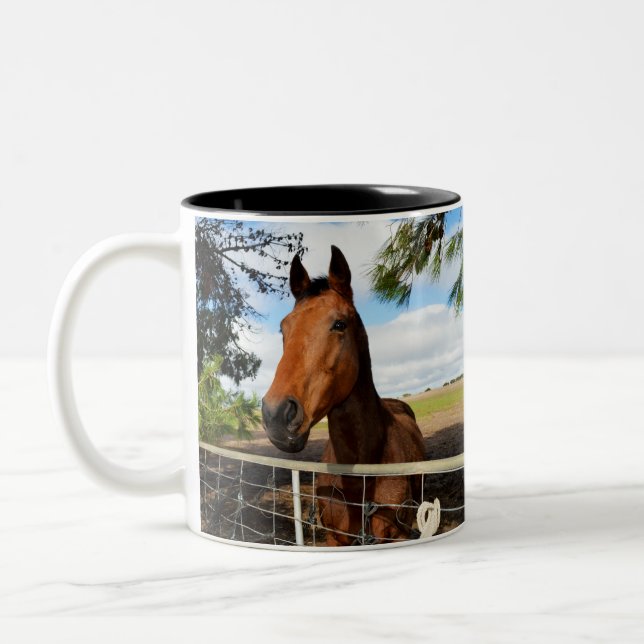 Brown Horse kallad Tulip, Två-Tonad Mugg (Vänster)