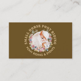 Brown Horse Pony Ride Walk Breed Farm Visitkort