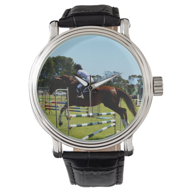 Brown Horse Show Jumping Armbandsur (Framsida)