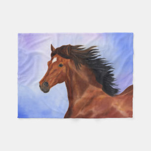 Brown Horse ull Fleecefilt