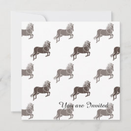 Brown Horses Animal Birthday Inbjudningar