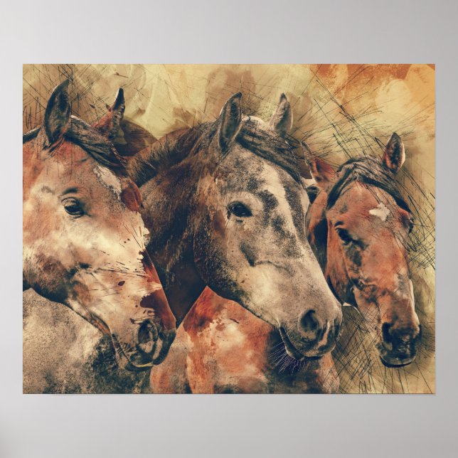 Brown Horses Poster (Framsidan)
