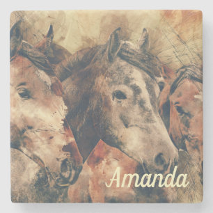 Brown Horses Stenunderlägg