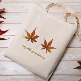 Brown höst löv Tote Bag Tygkasse