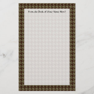 Brown Houndstooth Handsome gentlemen's Mönster Brevpapper