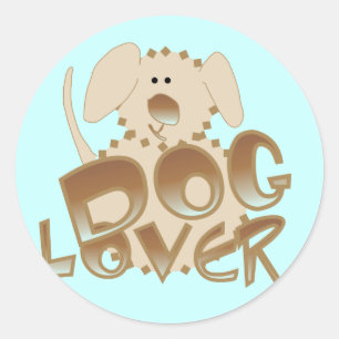 Brown Hund älskare Tshirts och Gifts Runt Klistermärke