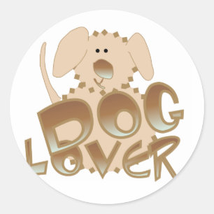 Brown Hund älskare Tshirts och Gifts Runt Klistermärke