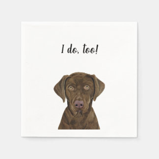 Brown Hund Anpassningsbar Cocktail Napkin Pappersservett