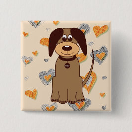 Brown Hund Knapp