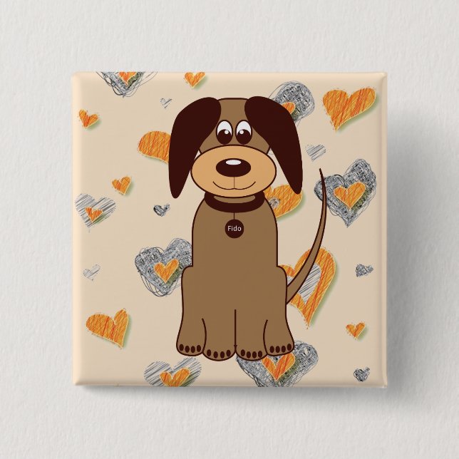 Brown Hund Knapp (Framsida)