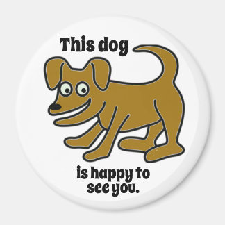 Brown hund magnet