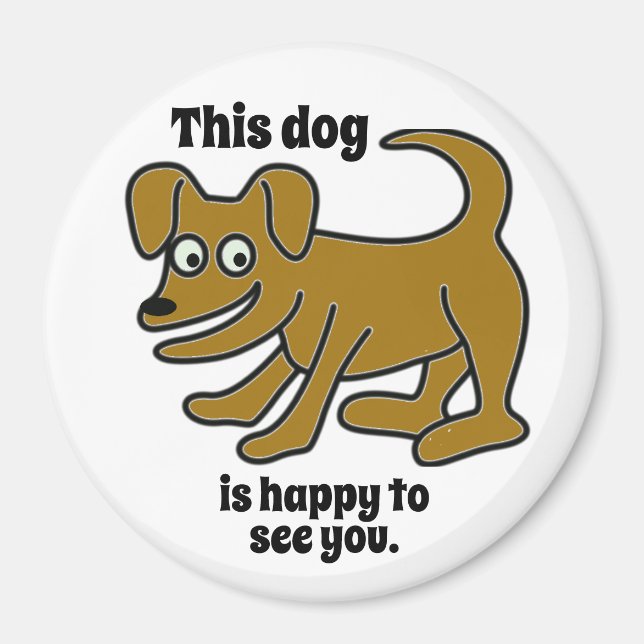 Brown hund magnet (Framsidan)
