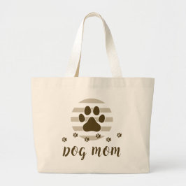Brown Hund Mamma Kärlek Large Tote Bag Jumbo Tygkasse