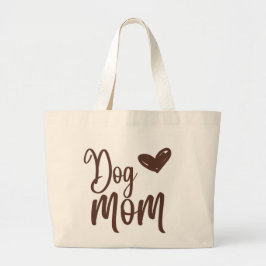 Brown Hund Mamma Large Tote Bag Jumbo Tygkasse
